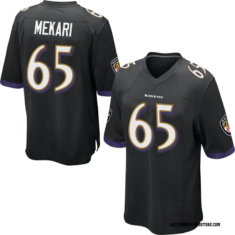 Men's Black Game Patrick Mekari Baltimore Jersey