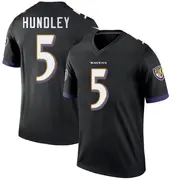 Men's Black Legend Brett Hundley Baltimore Jersey