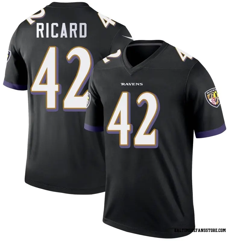 Men's Black Legend Patrick Ricard Baltimore Jersey