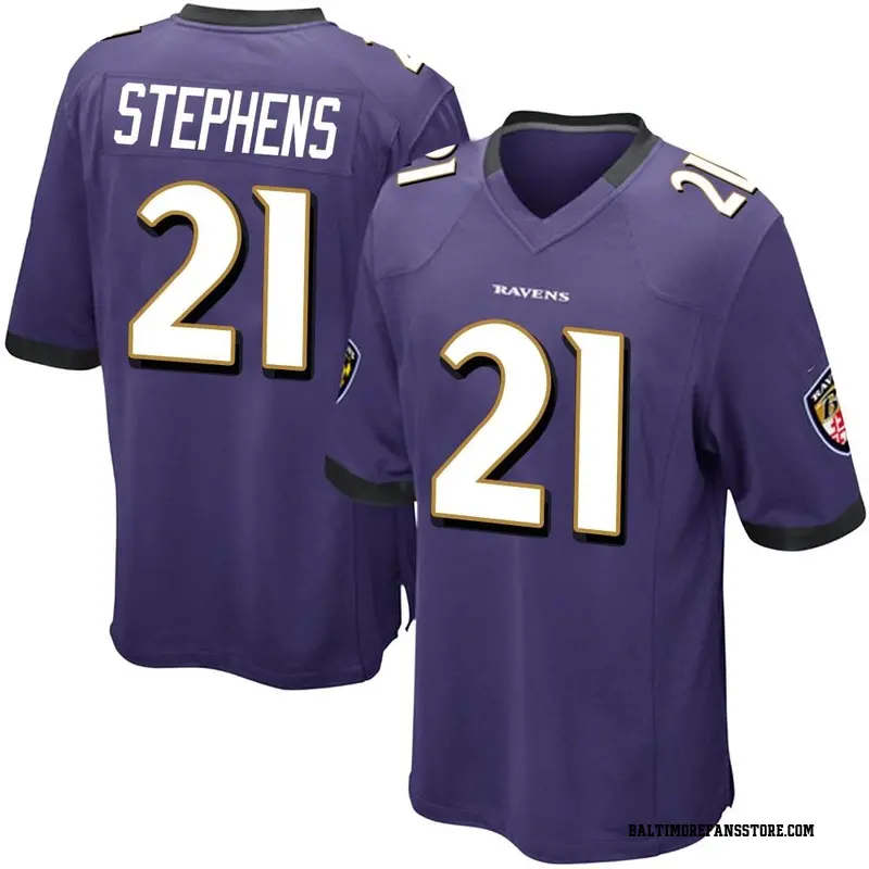 Men's Purple Game Brandon Stephens Baltimore Team Color Jersey