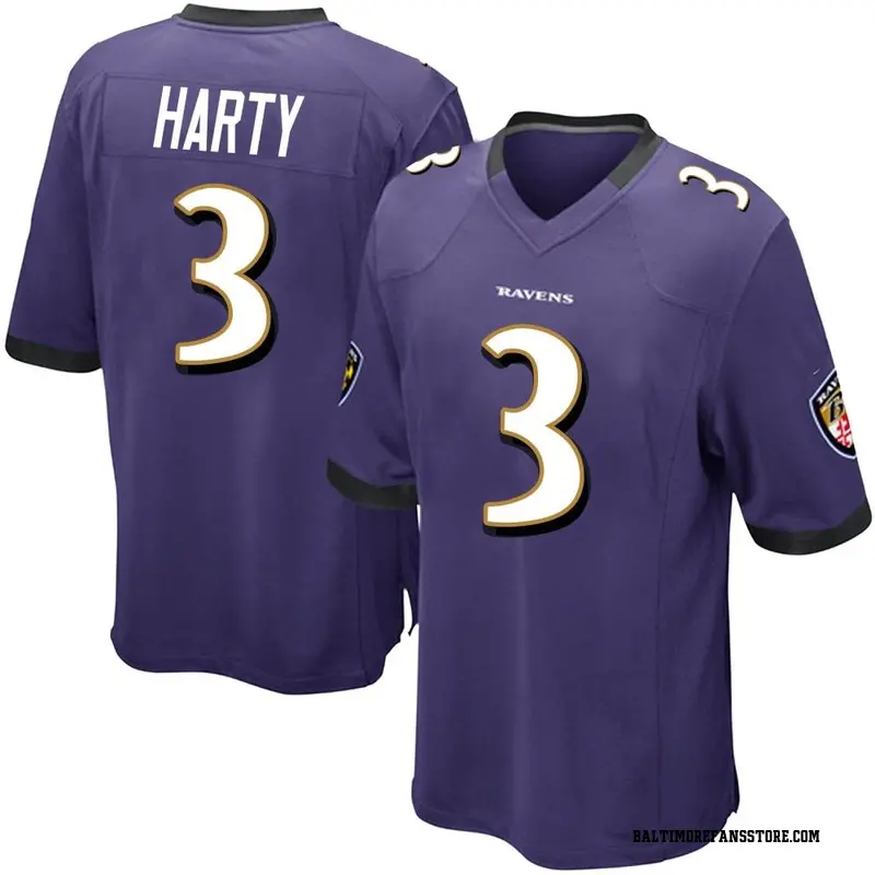 Men's Purple Game Deonte Harty Baltimore Team Color Jersey