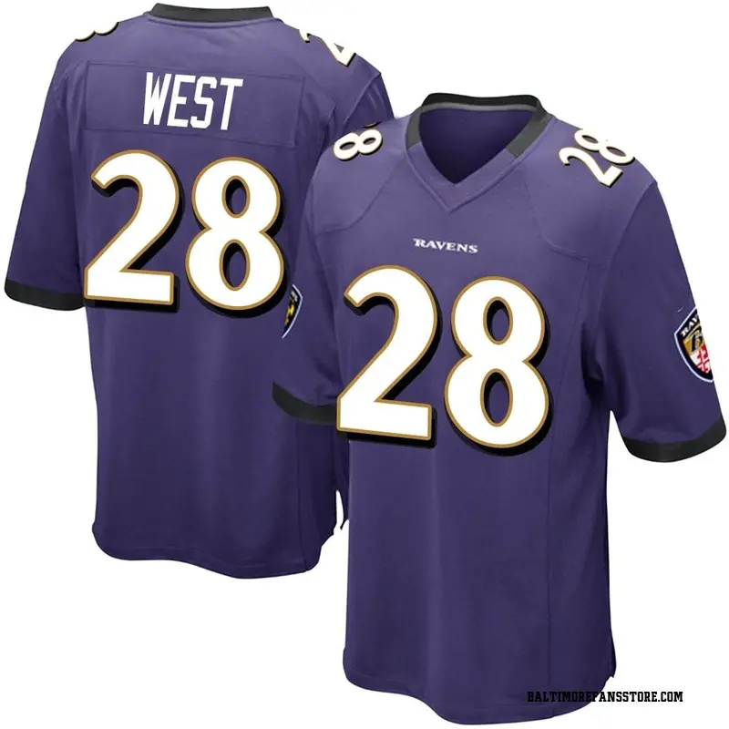 Men's Purple Game Terrance West Baltimore Team Color Jersey