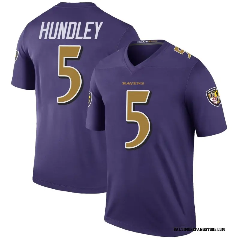 Men's Purple Legend Brett Hundley Baltimore Color Rush Jersey