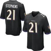 Youth Black Game Brandon Stephens Baltimore Jersey