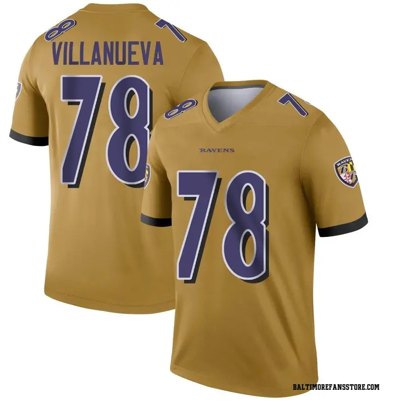 Men's Nike Alejandro Villanueva Purple Baltimore Ravens Game Jersey