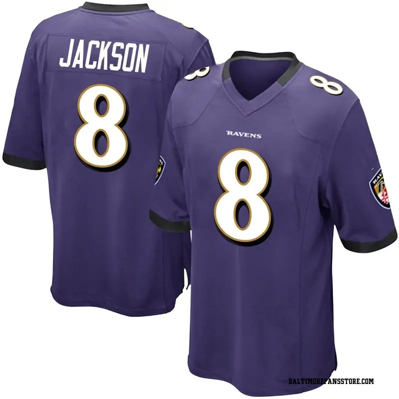 Youth Purple Game Lamar Jackson Baltimore Team Color Jersey